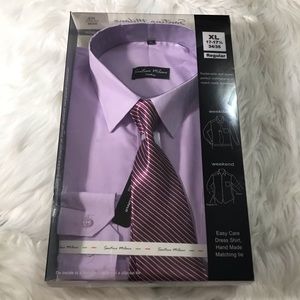 NWT Santino Milano Button Down and Tie Set